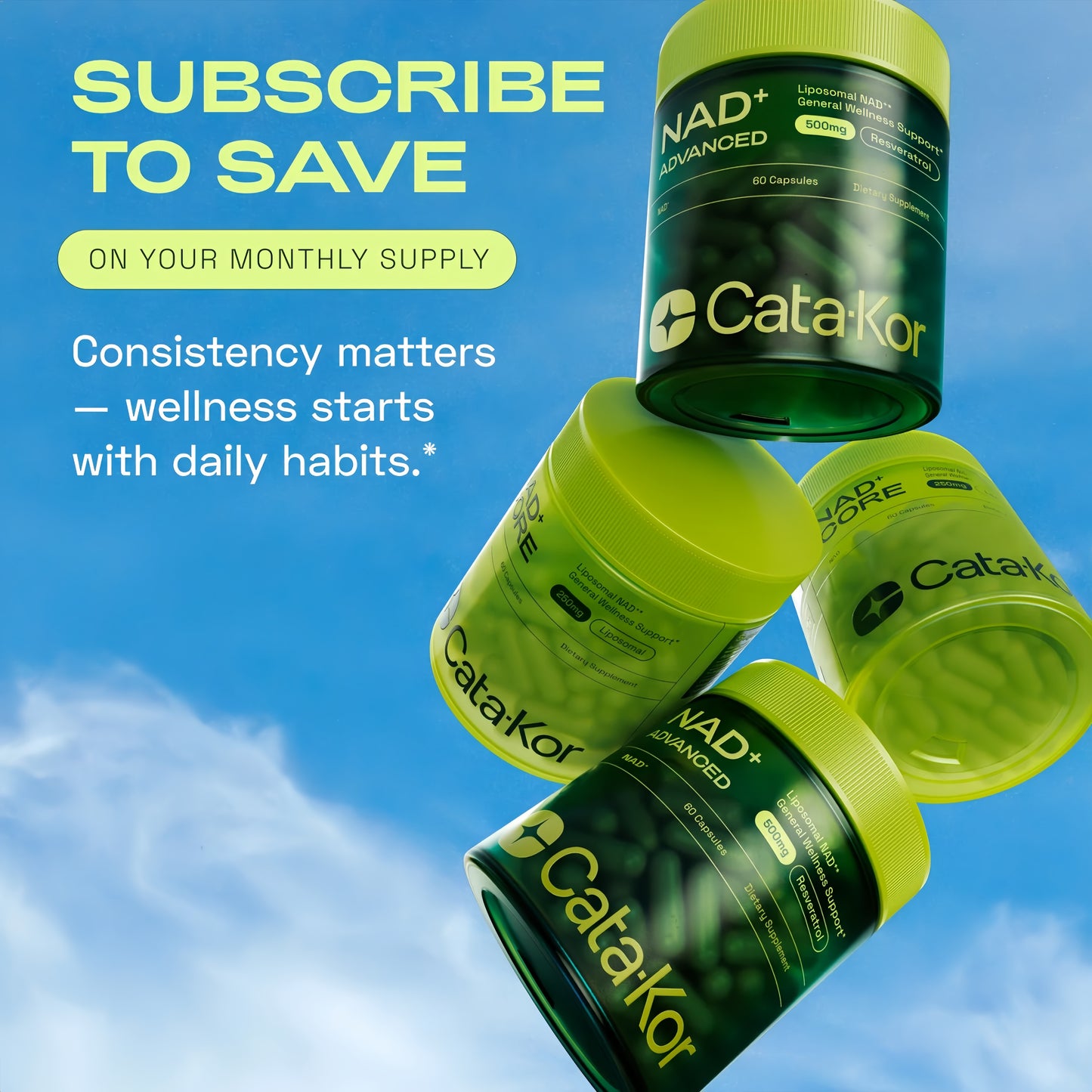 Cata-Kor NAD+ Advanced - NAD Supplement with Resveratrol